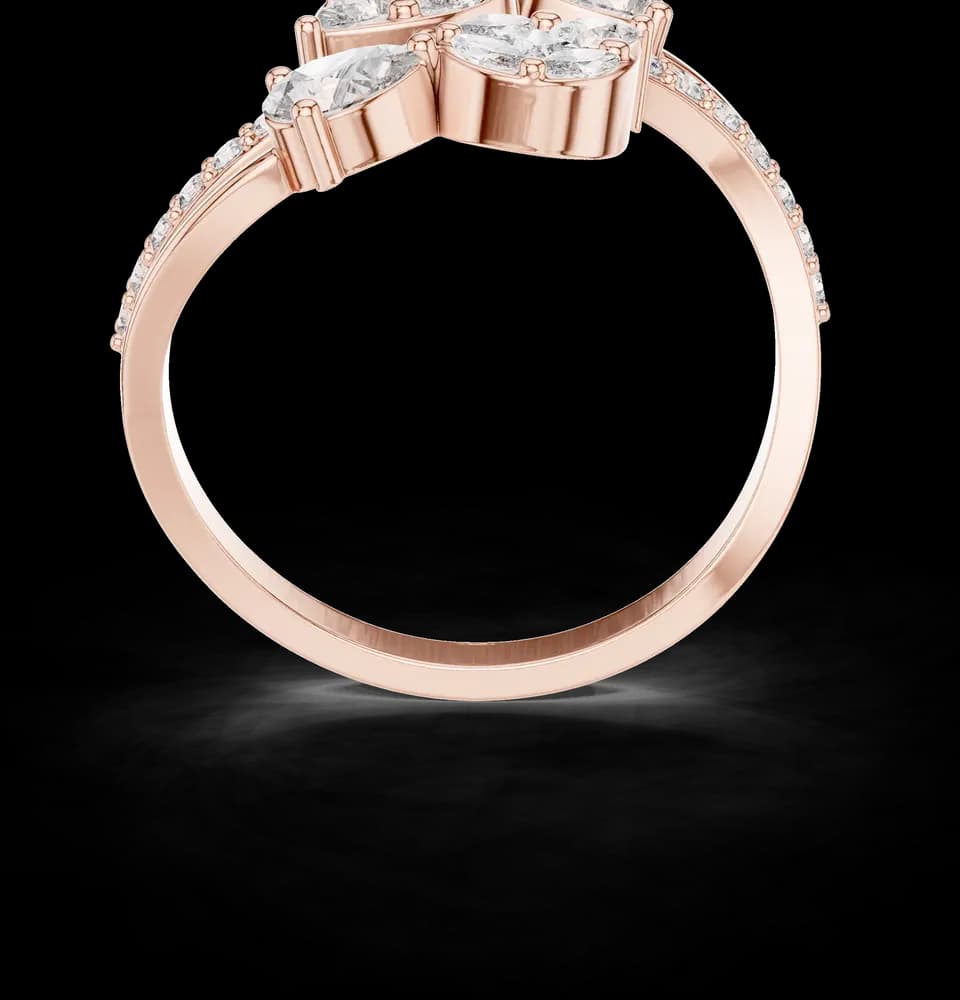 Multi Pear Lab Grown Diamond Ring - Image 2 Multi Pear Lab Grown Diamond Ring, view 2 of 7