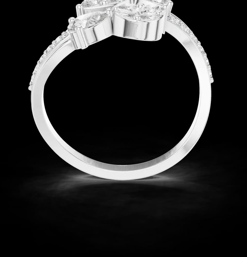 Multi Pear Lab Grown Diamond Ring - Image 4 Multi Pear Lab Grown Diamond Ring, view 4 of 7