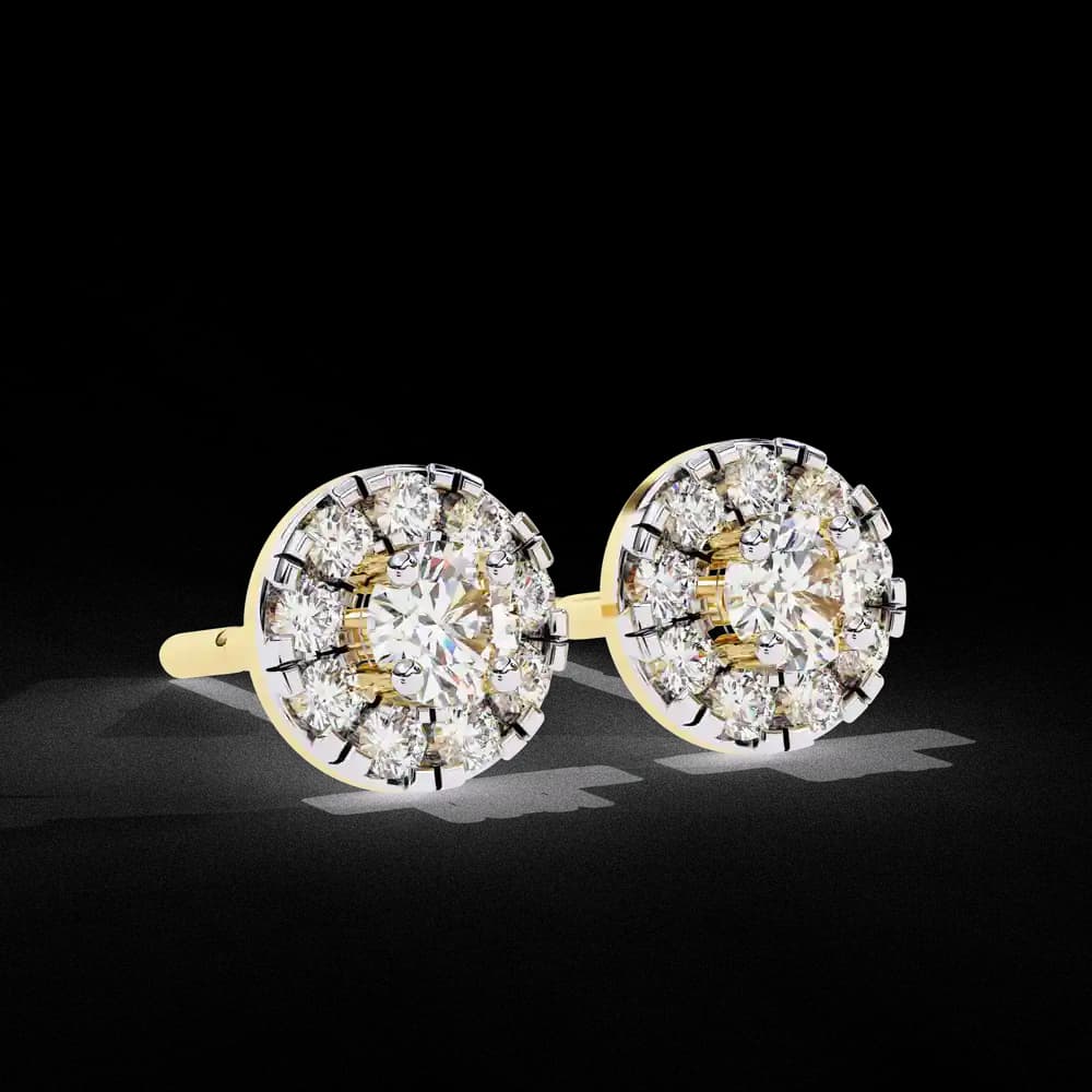 Mystic Glam Lab Grown Diamond Stud Earrings - Image 1 Mystic Glam Lab Grown Diamond Stud Earrings, view 1 of 7