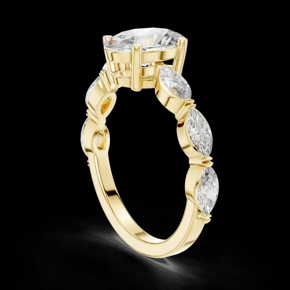 Mystic Knot Lab Grown Diamond Celtic Ring - Image 4 Mystic Knot Lab Grown Diamond Celtic Ring, view 4 of 6