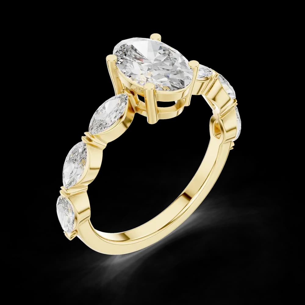Mystic Knot Lab Grown Diamond Celtic Ring - Image 5 Mystic Knot Lab Grown Diamond Celtic Ring, view 5 of 6