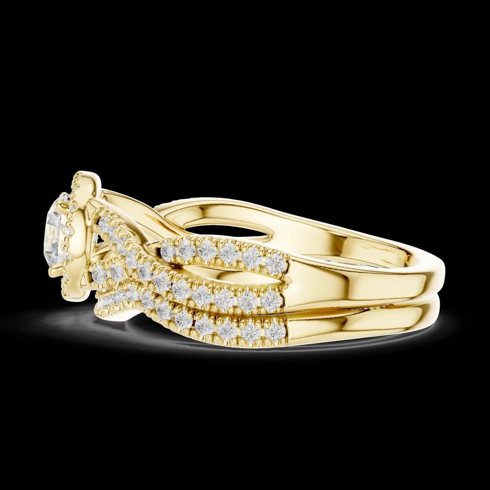 Round Halo Bridal Lab Grown Diamond Ring - Image 6 Round Halo Bridal Lab Grown Diamond Ring, view 6 of 6