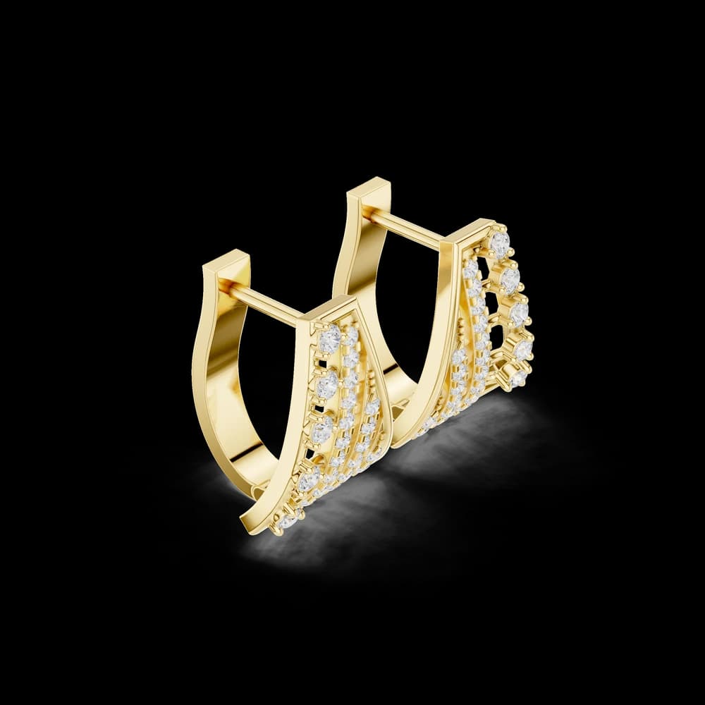 Nebula Cluster Lab Grown Diamond Earrings Dangles - Image 4 Nebula Cluster Lab Grown Diamond Earrings Dangles, view 4 of 6