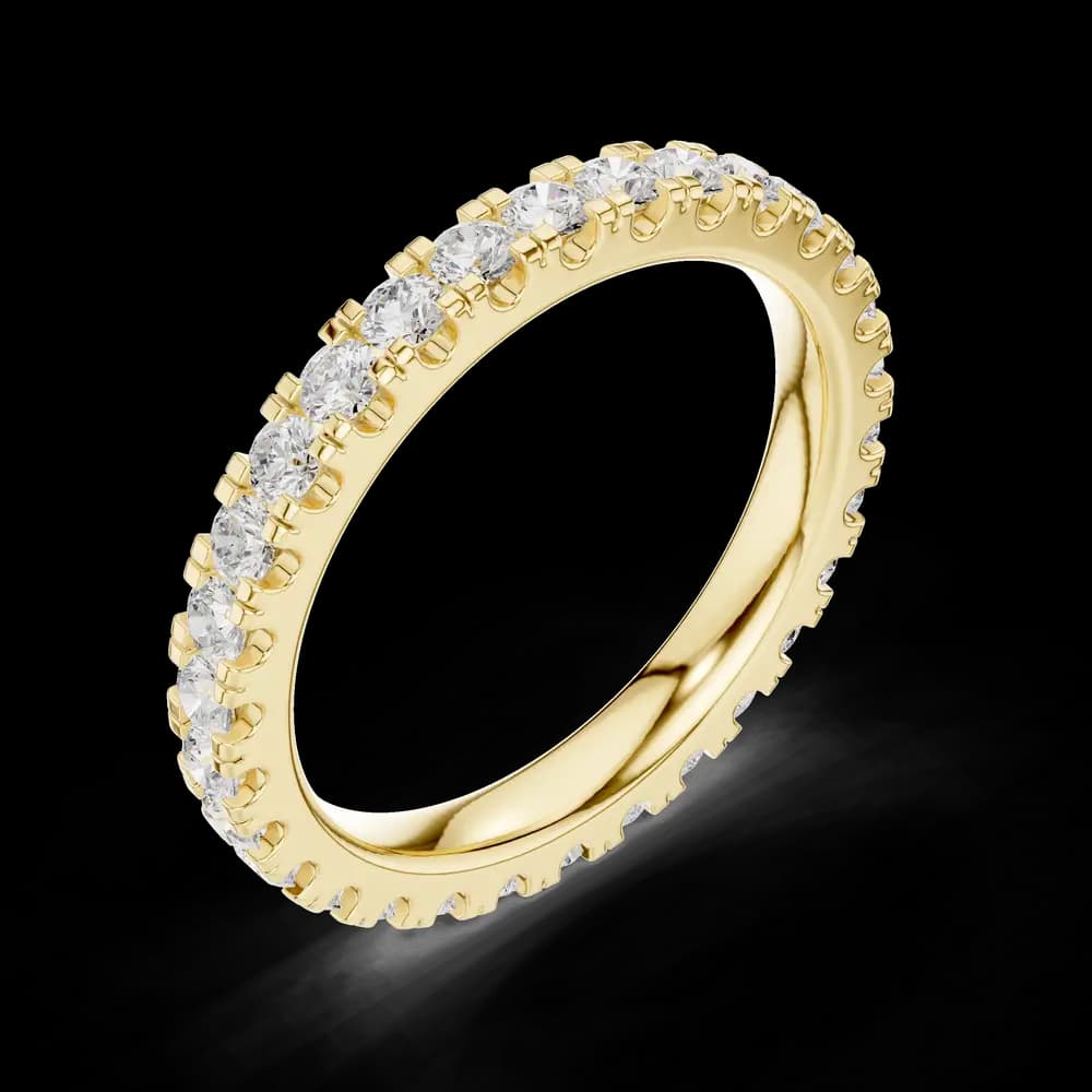 Classic Thin Shared Prong Eternity Band - Image 5 Classic Thin Shared Prong Eternity Band, view 5 of 6
