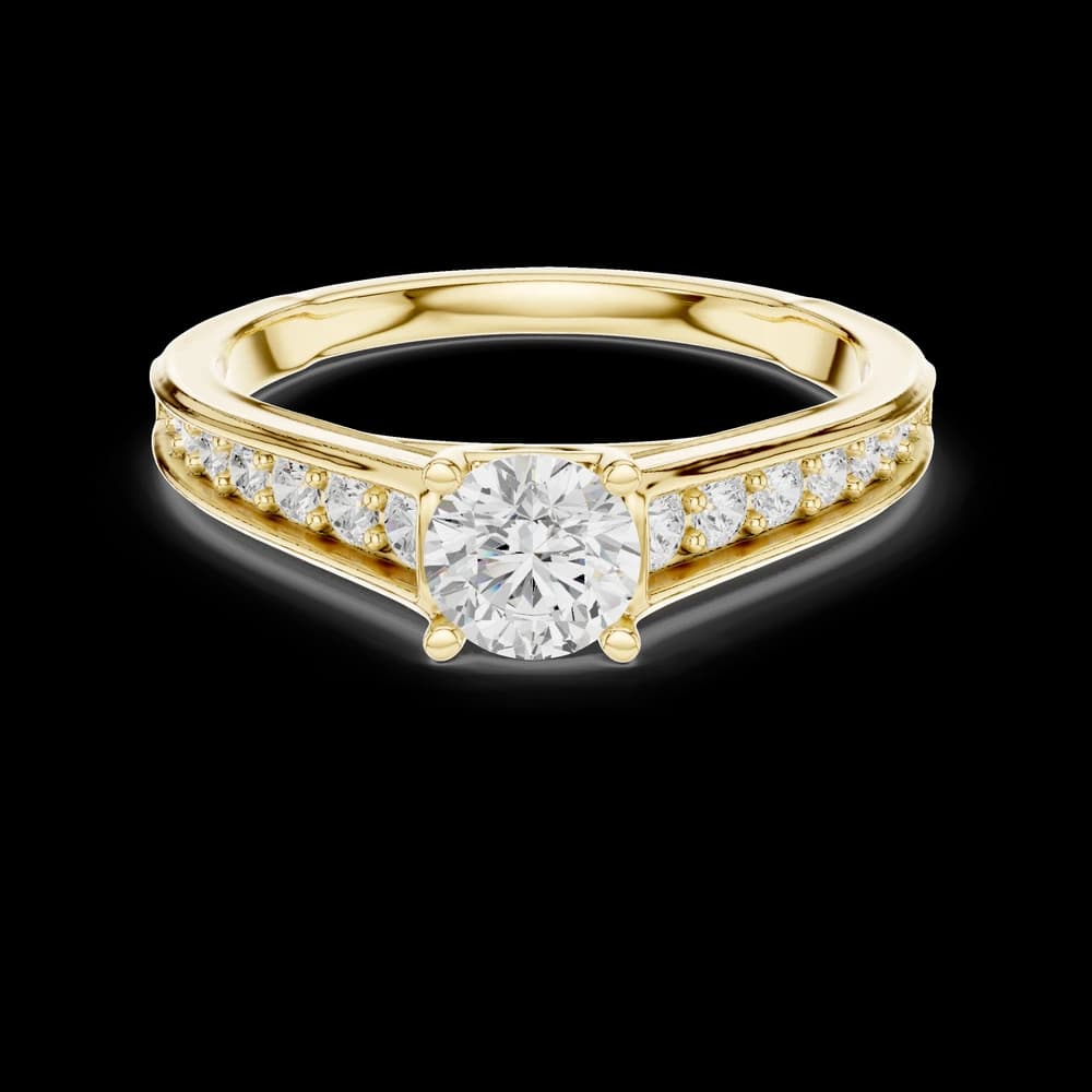 Round Channel Set Band Lab Grown Diamond Ring - Image 3 Round Channel Set Band Lab Grown Diamond Ring, view 3 of 6