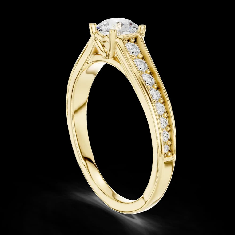 Round Channel Set Band Lab Grown Diamond Ring - Image 4 Round Channel Set Band Lab Grown Diamond Ring, view 4 of 6