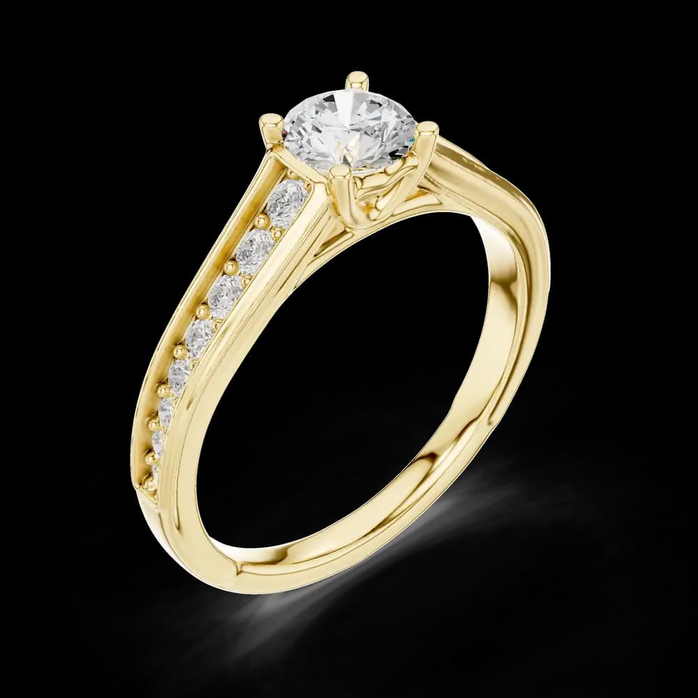Round Channel Set Band Lab Grown Diamond Ring - Image 5 Round Channel Set Band Lab Grown Diamond Ring, view 5 of 6