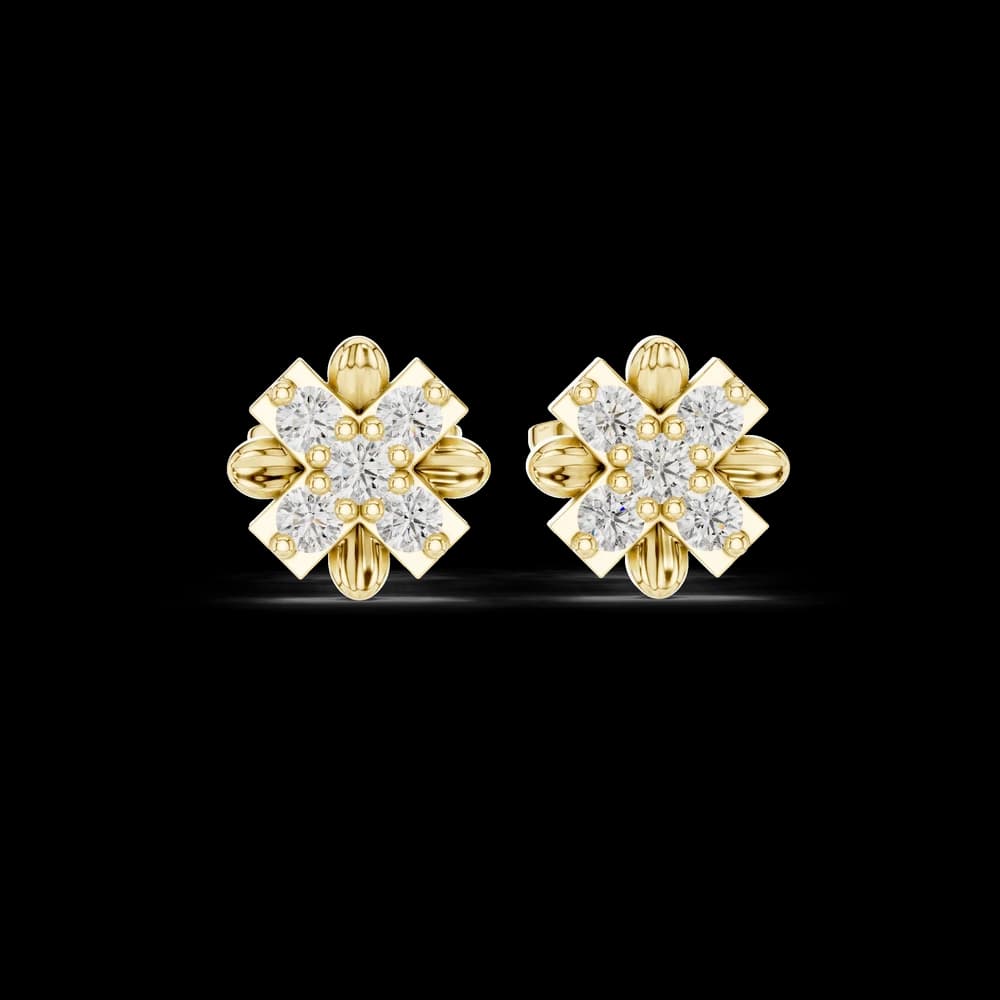 Night Fall lab grown diamond earring design - Image 4 Night Fall lab grown diamond earring design, view 4 of 6