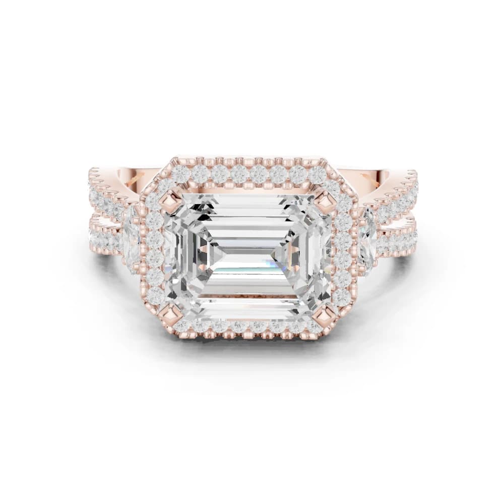 Night Shade Lab Grown Diamond Fluted Shank Ring - Image 1 Night Shade Lab Grown Diamond Fluted Shank Ring, view 1 of 9