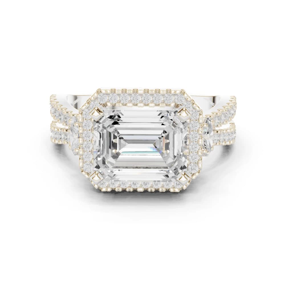 Night Shade Lab Grown Diamond Fluted Shank Ring - Image 2 Night Shade Lab Grown Diamond Fluted Shank Ring, view 2 of 9