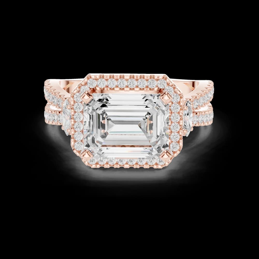 Night Shade Lab Grown Diamond Fluted Shank Ring - Image 4 Night Shade Lab Grown Diamond Fluted Shank Ring, view 4 of 9