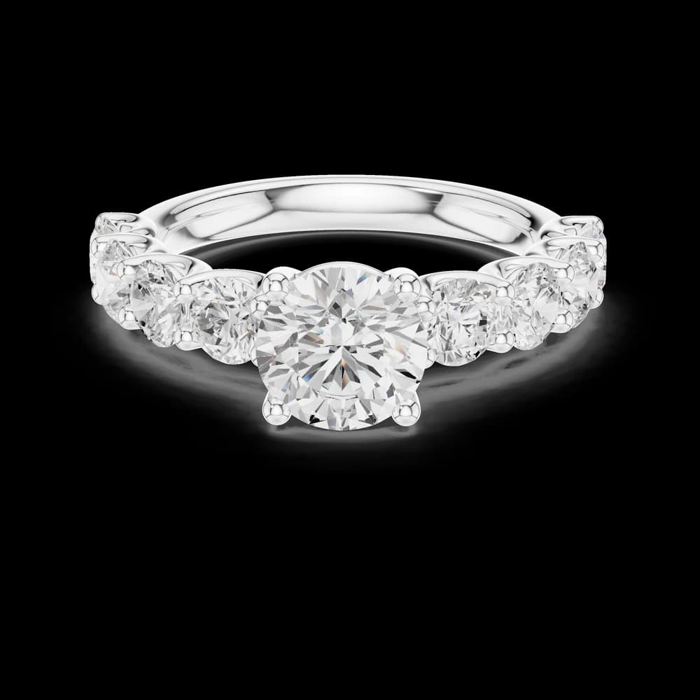 Classic Seven-Stone Round Lab Grown Diamond Ring - Image 2 Classic Seven-Stone Round Lab Grown Diamond Ring, view 2 of 6