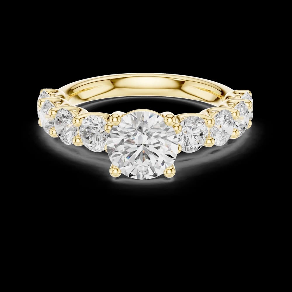 Classic Seven-Stone Round Lab Grown Diamond Ring - Image 3 Classic Seven-Stone Round Lab Grown Diamond Ring, view 3 of 6