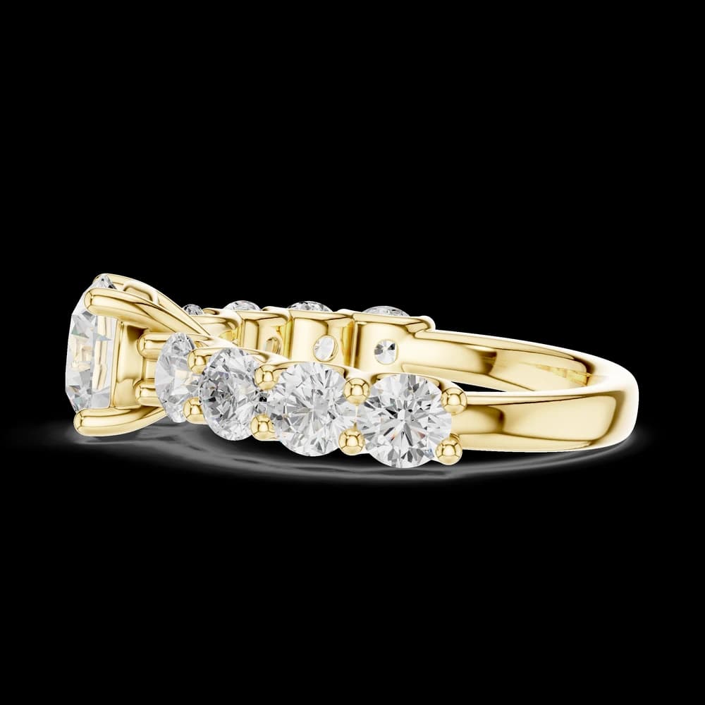 Classic Seven-Stone Round Lab Grown Diamond Ring - Image 6 Classic Seven-Stone Round Lab Grown Diamond Ring, view 6 of 6