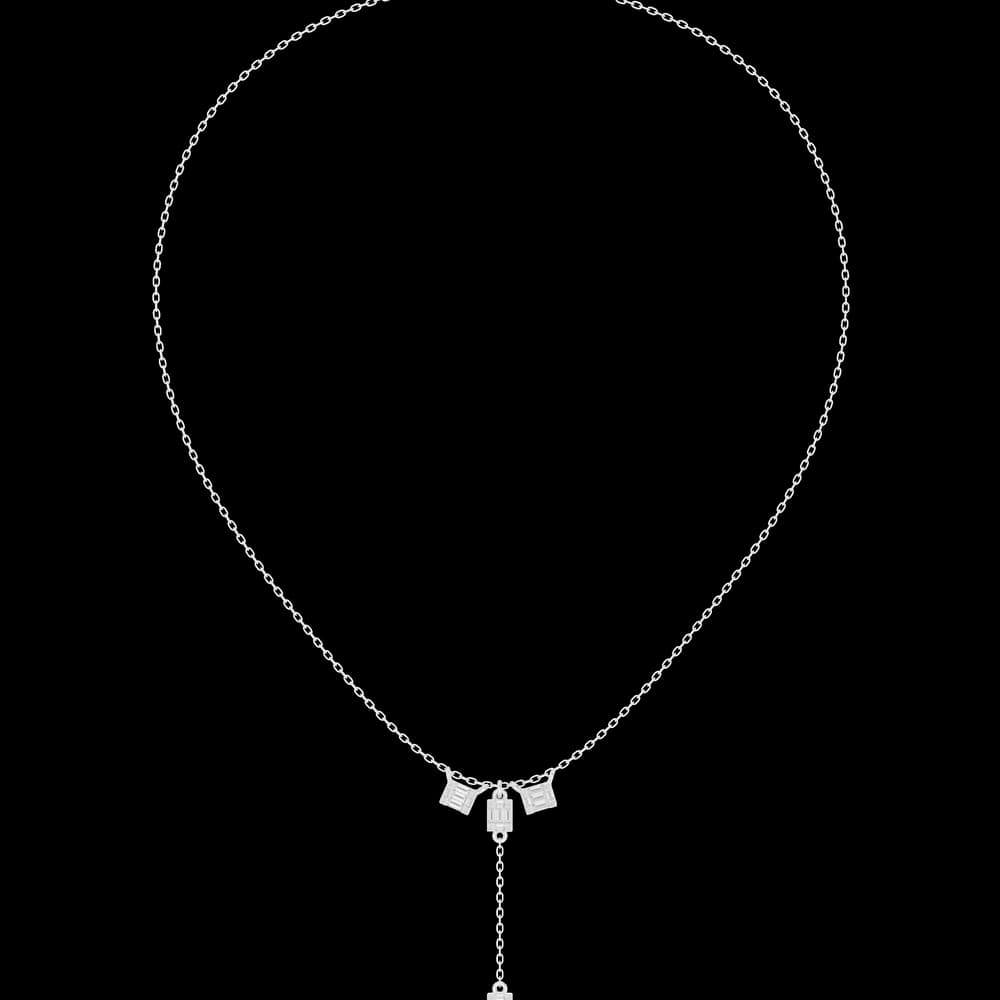 Noble Brilliant Baguette Lab Grown Necklace - Image 2 Noble Brilliant Baguette Lab Grown Necklace, view 2 of 6