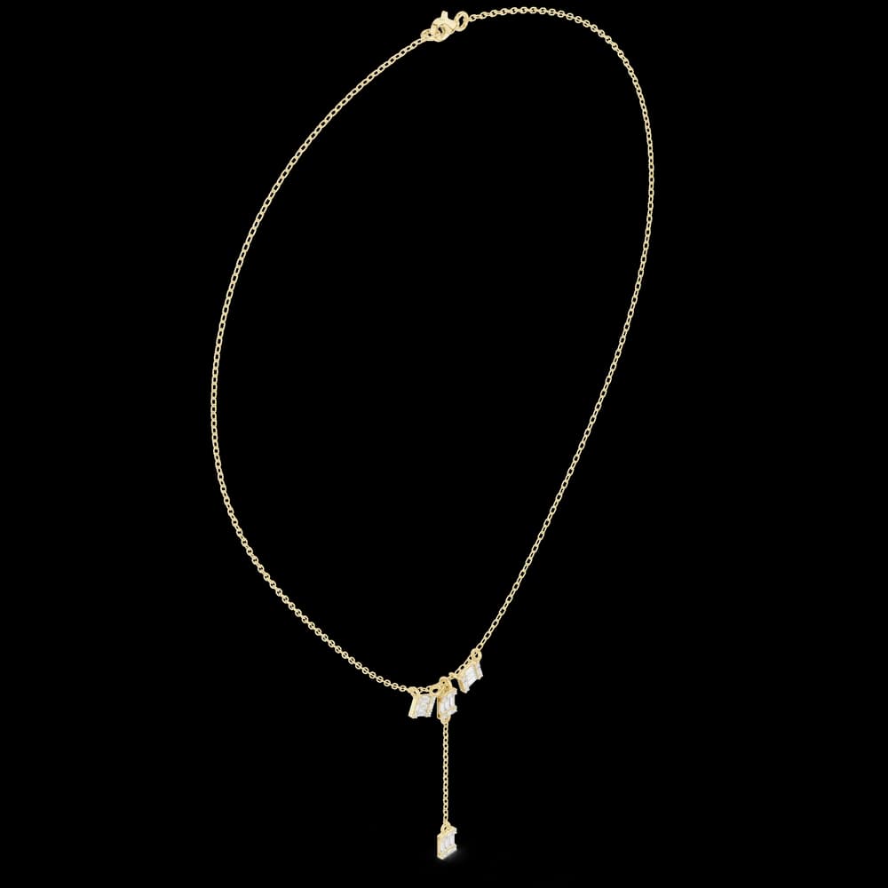 Noble Brilliant Baguette Lab Grown Necklace - Image 4 Noble Brilliant Baguette Lab Grown Necklace, view 4 of 6