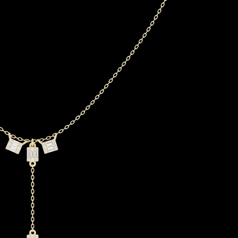 Noble Brilliant Baguette Lab Grown Necklace - Image 6 Noble Brilliant Baguette Lab Grown Necklace, view 6 of 6