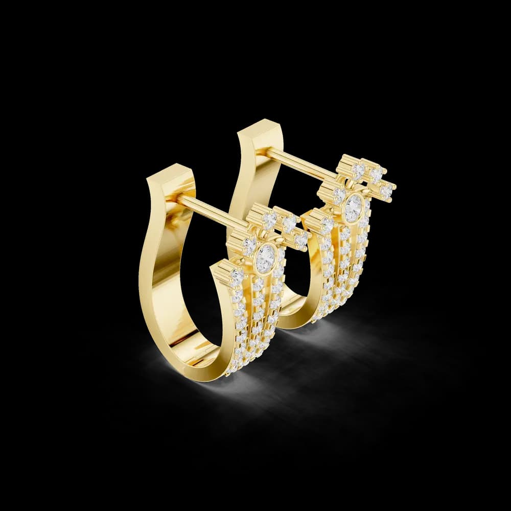 Noble Leaf Lab Grown Diamond Earrings Accents - Image 4 Noble Leaf Lab Grown Diamond Earrings Accents, view 4 of 6