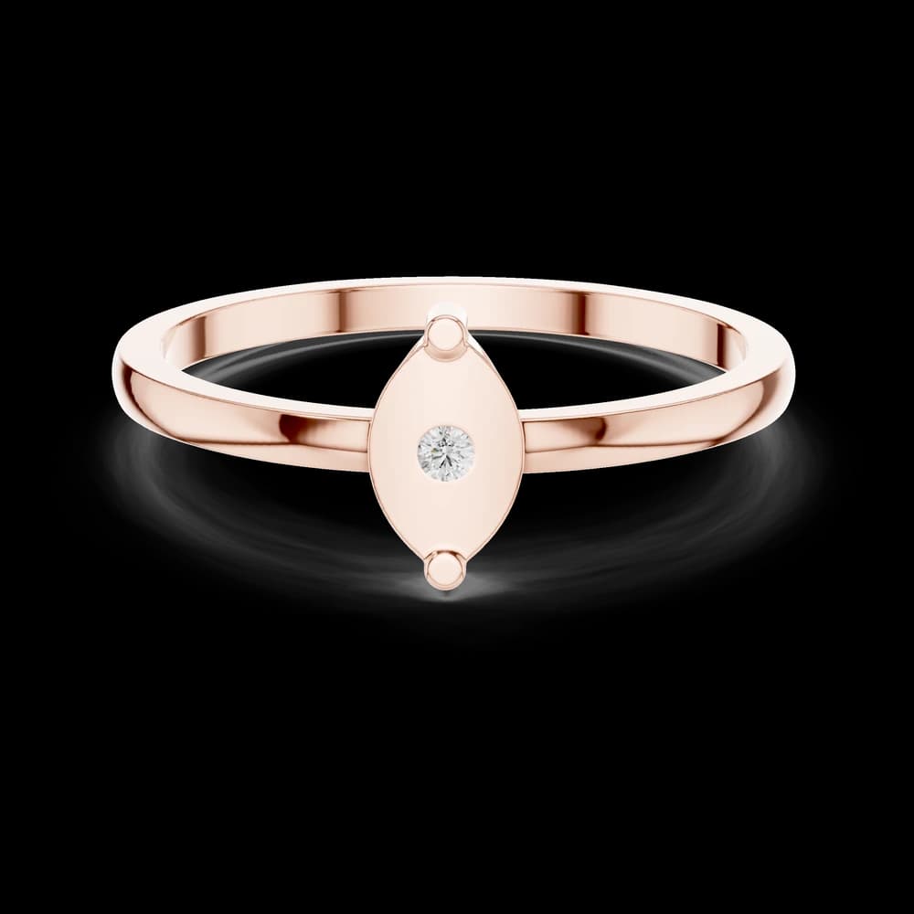 Marquise Plate Accent Lab Grown Diamond Ring - Image 1 Marquise Plate Accent Lab Grown Diamond Ring, view 1 of 6