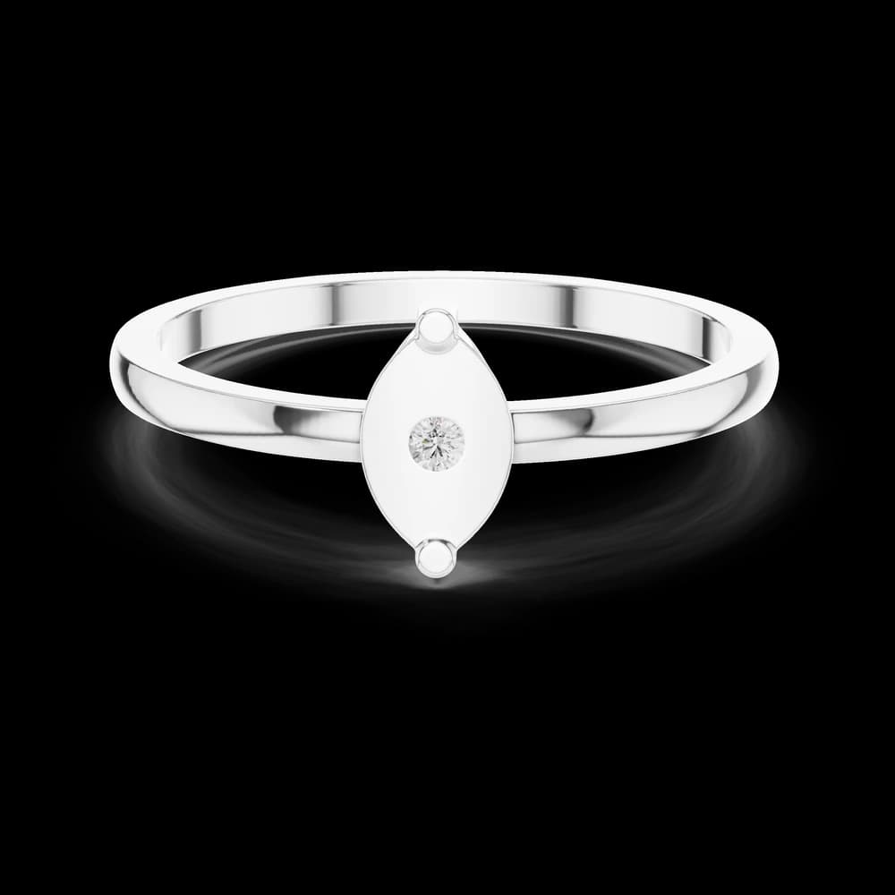 Marquise Plate Accent Lab Grown Diamond Ring - Image 2 Marquise Plate Accent Lab Grown Diamond Ring, view 2 of 6