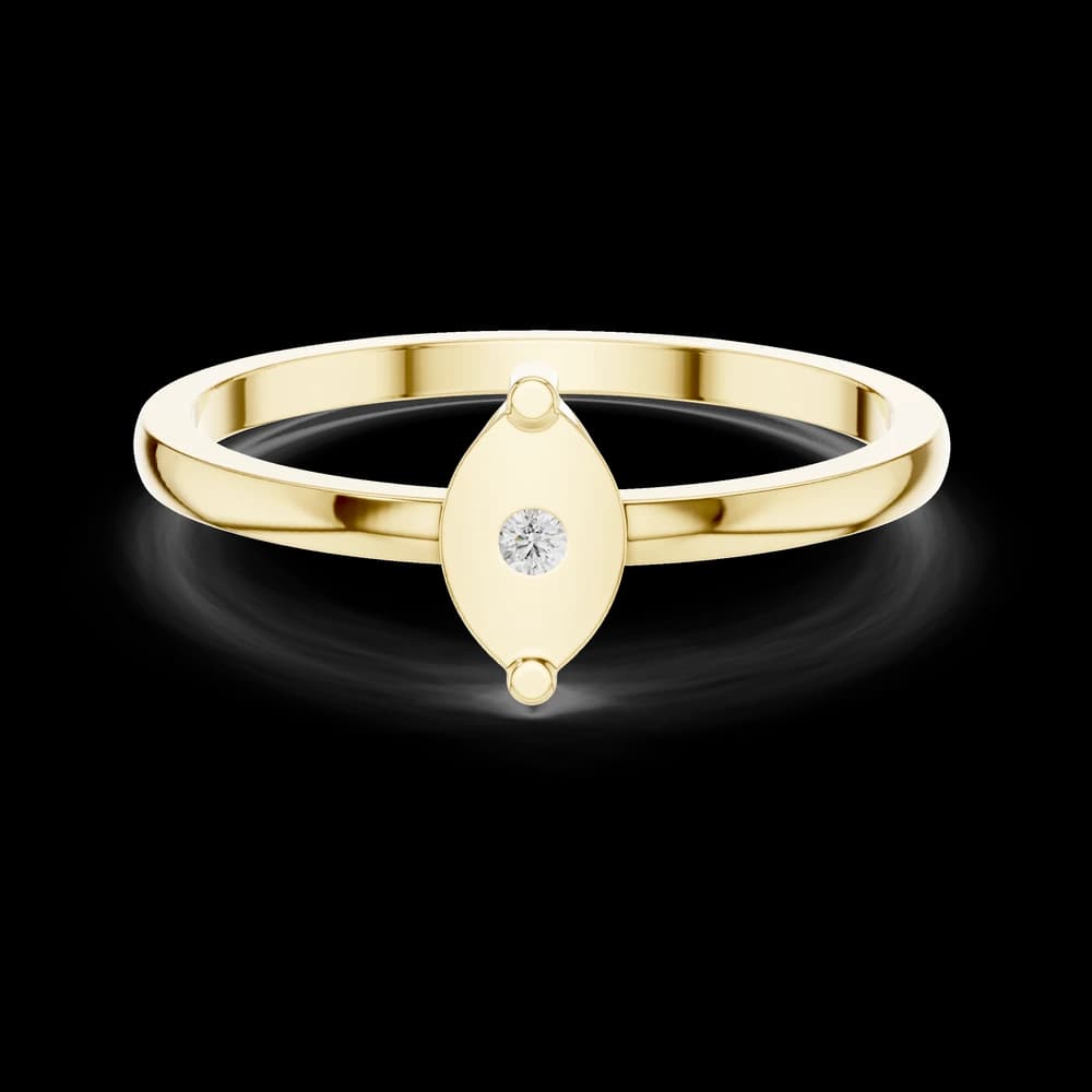 Marquise Plate Accent Lab Grown Diamond Ring - Image 3 Marquise Plate Accent Lab Grown Diamond Ring, view 3 of 6