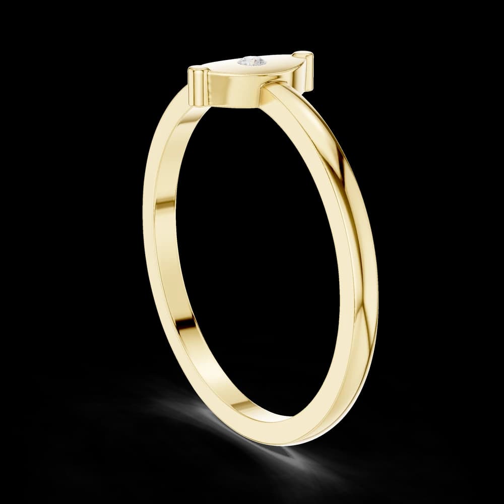 Marquise Plate Accent Lab Grown Diamond Ring - Image 4 Marquise Plate Accent Lab Grown Diamond Ring, view 4 of 6