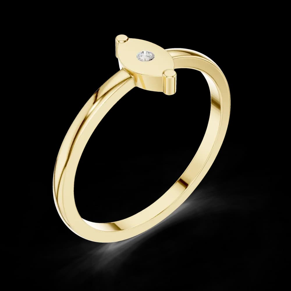 Marquise Plate Accent Lab Grown Diamond Ring - Image 5 Marquise Plate Accent Lab Grown Diamond Ring, view 5 of 6