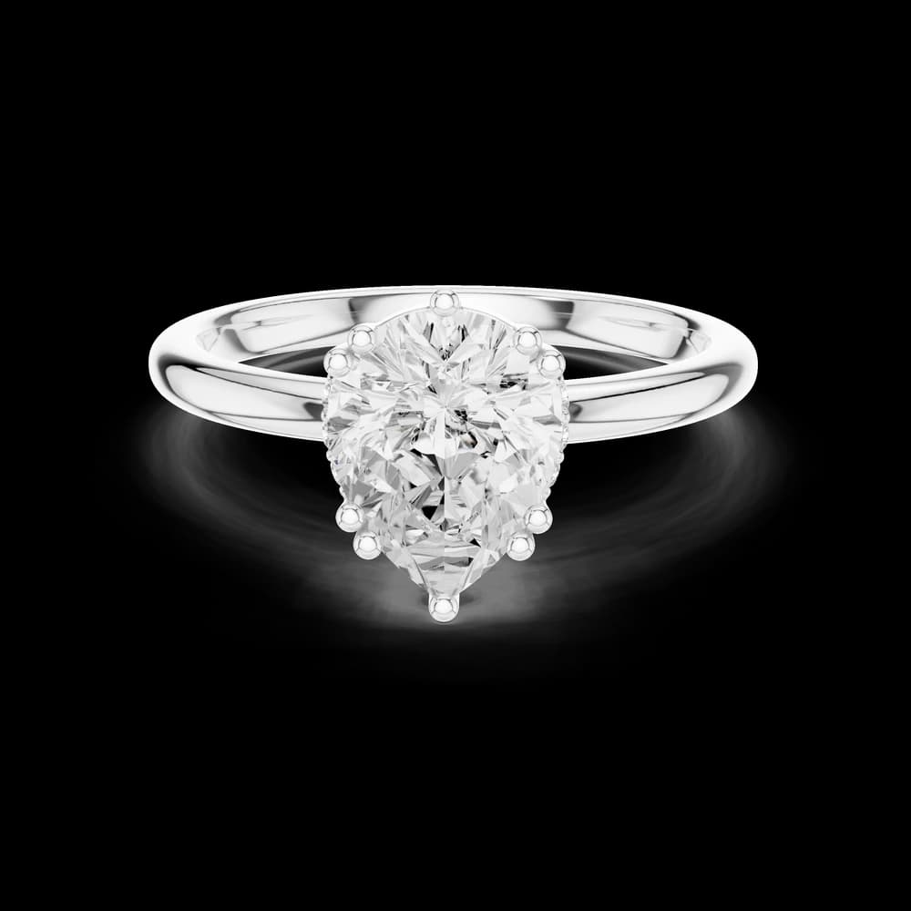 Multi Prong Pear Lab Grown Diamond Ring - Image 2 Multi Prong Pear Lab Grown Diamond Ring, view 2 of 6