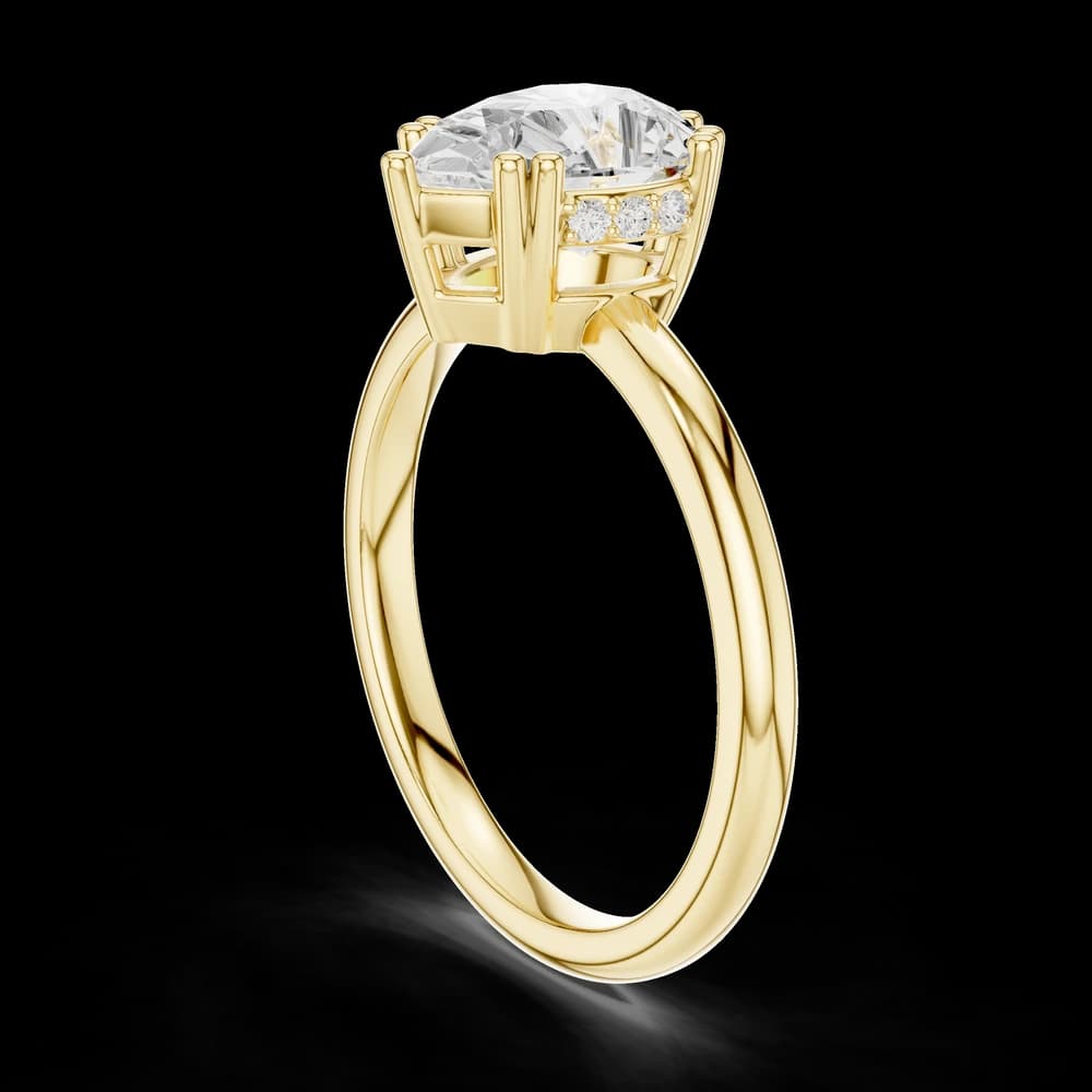 Multi Prong Pear Lab Grown Diamond Ring - Image 4 Multi Prong Pear Lab Grown Diamond Ring, view 4 of 6