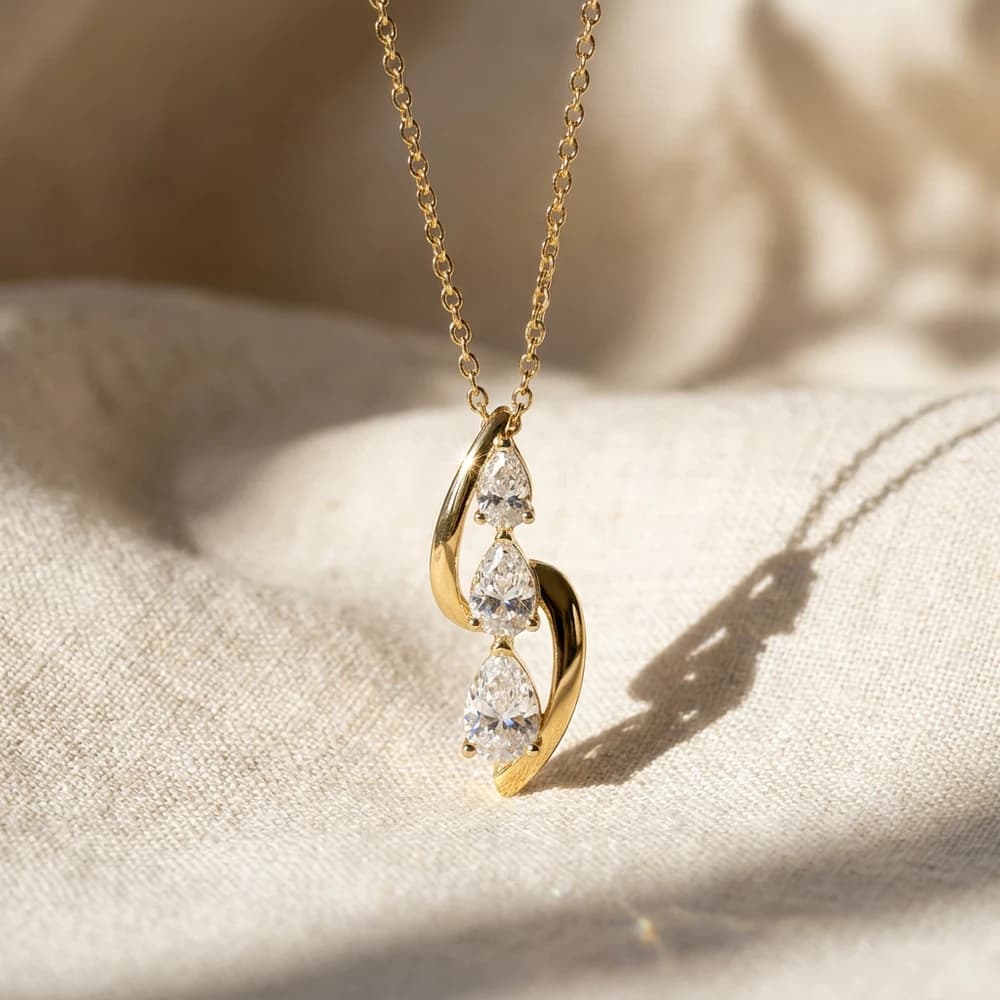 Noble Solitaire Bail Lab Grown Diamond Pendant - Image 4 Noble Solitaire Bail Lab Grown Diamond Pendant, view 4 of 4