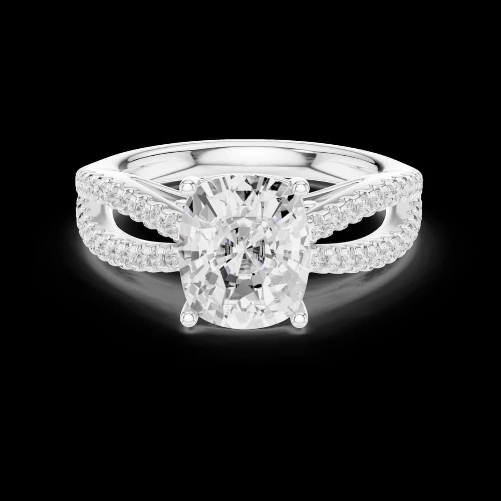 Nova Asscher Cut Art Deco Lab Grown Diamond Ring - Image 2 Nova Asscher Cut Art Deco Lab Grown Diamond Ring, view 2 of 6