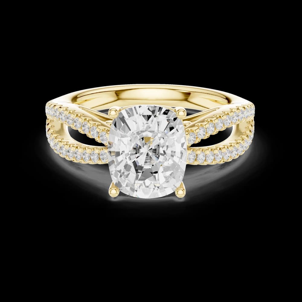 Nova Asscher Cut Art Deco Lab Grown Diamond Ring - Image 3 Nova Asscher Cut Art Deco Lab Grown Diamond Ring, view 3 of 6