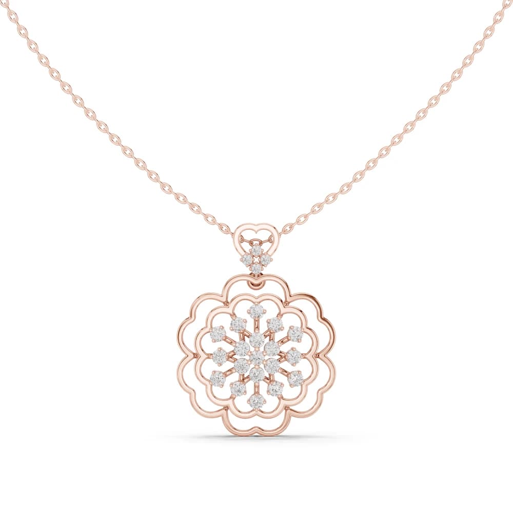 Nova Cluster Lab Grown Diamond Charm Pendant - Image 1 Nova Cluster Lab Grown Diamond Charm Pendant, view 1 of 4