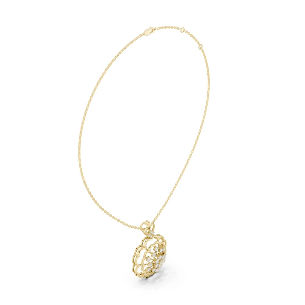 Nova Cluster Lab Grown Diamond Charm Pendant - Image 3 Nova Cluster Lab Grown Diamond Charm Pendant, view 3 of 4