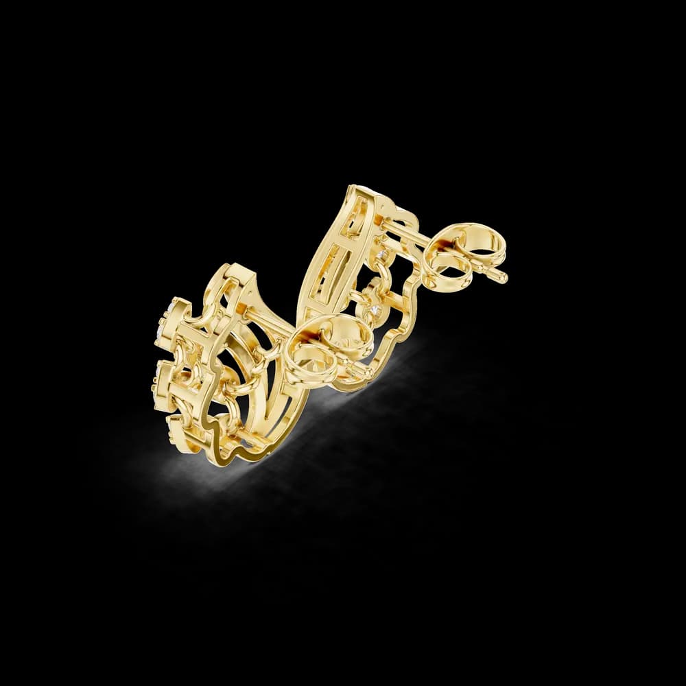 Nova Flare Lab Grown Diamond Earrings Hoops - Image 5 Nova Flare Lab Grown Diamond Earrings Hoops, view 5 of 6