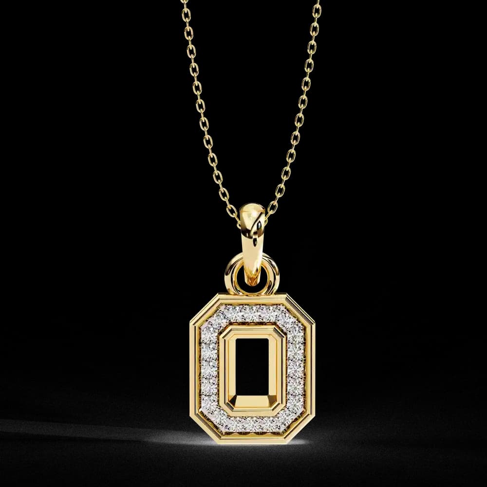 The Octavia Halo Lab Grown Diamond pendant Necklace - Image 1 The Octavia Halo Lab Grown Diamond pendant Necklace, view 1 of 12