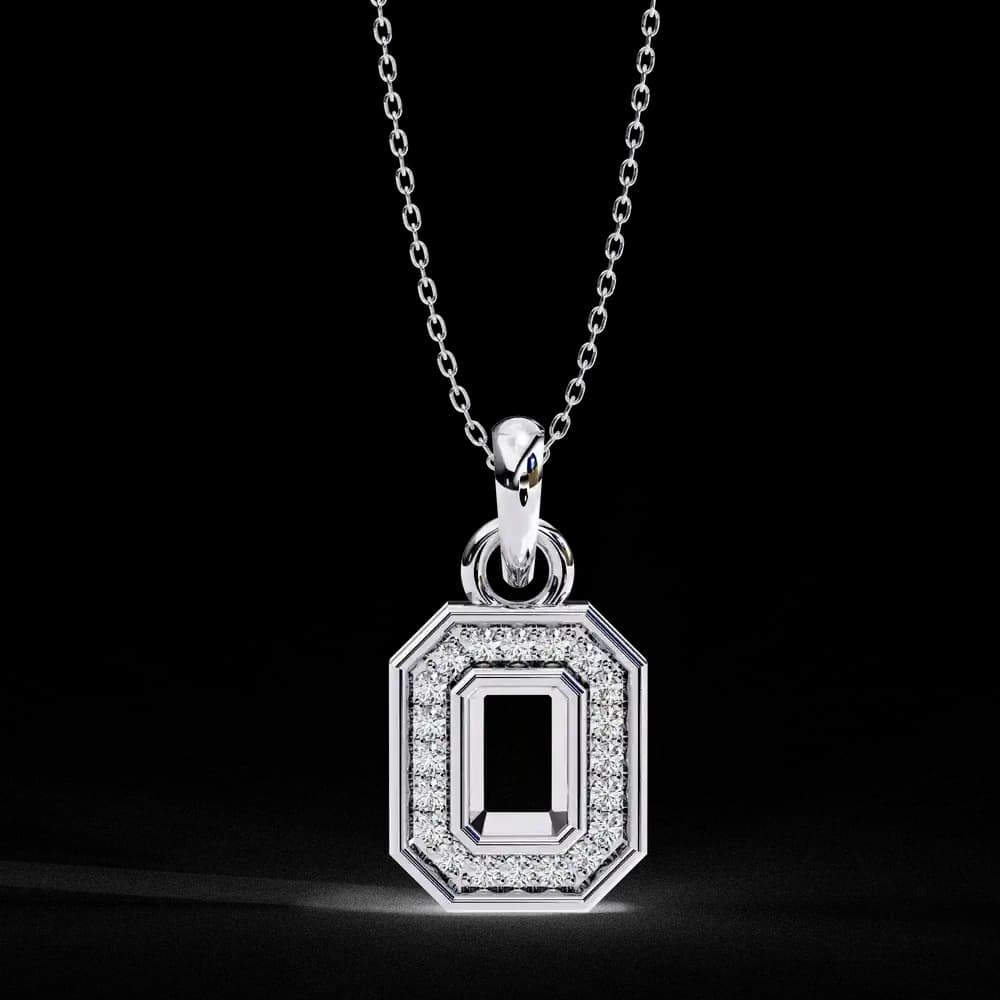 The Octavia Halo Lab Grown Diamond pendant Necklace - Image 12 The Octavia Halo Lab Grown Diamond pendant Necklace, view 12 of 12