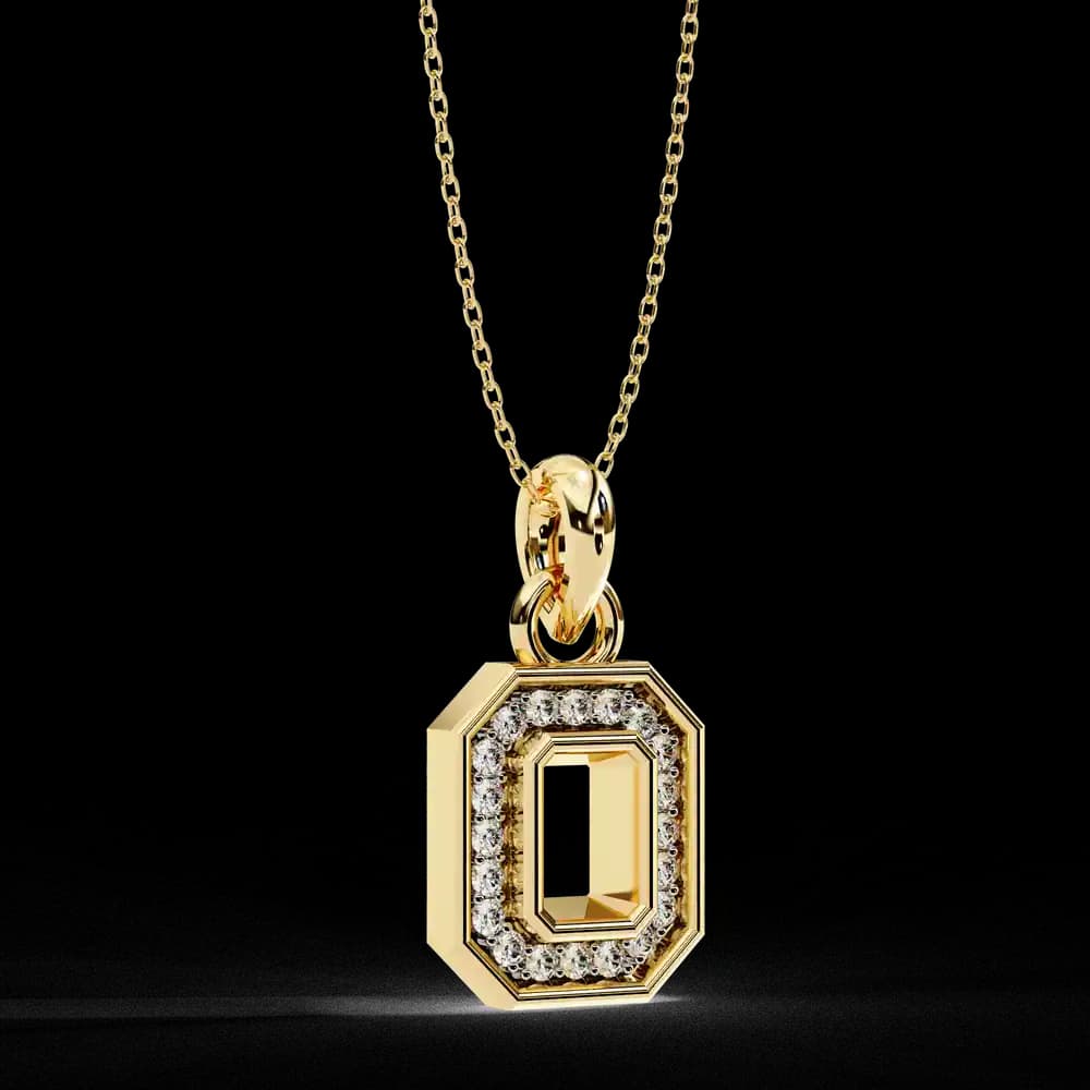 The Octavia Halo Lab Grown Diamond pendant Necklace - Image 2 The Octavia Halo Lab Grown Diamond pendant Necklace, view 2 of 12