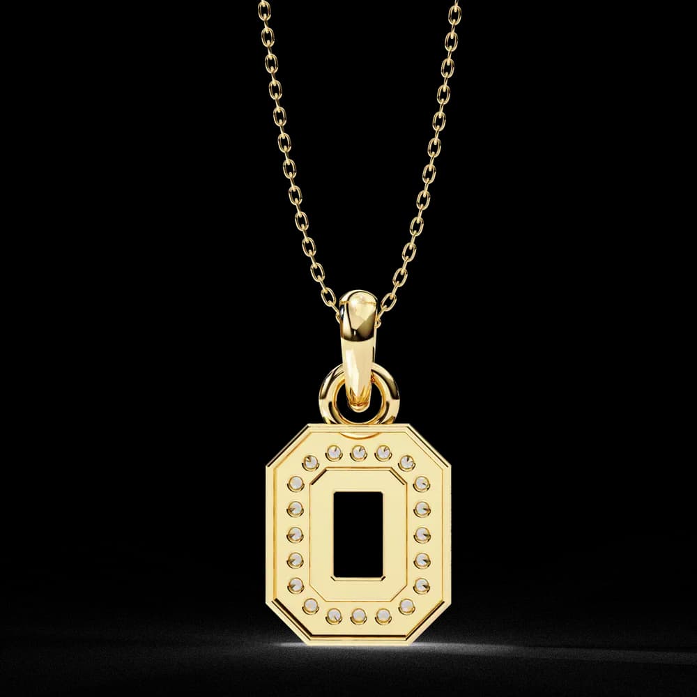 The Octavia Halo Lab Grown Diamond pendant Necklace - Image 3 The Octavia Halo Lab Grown Diamond pendant Necklace, view 3 of 12