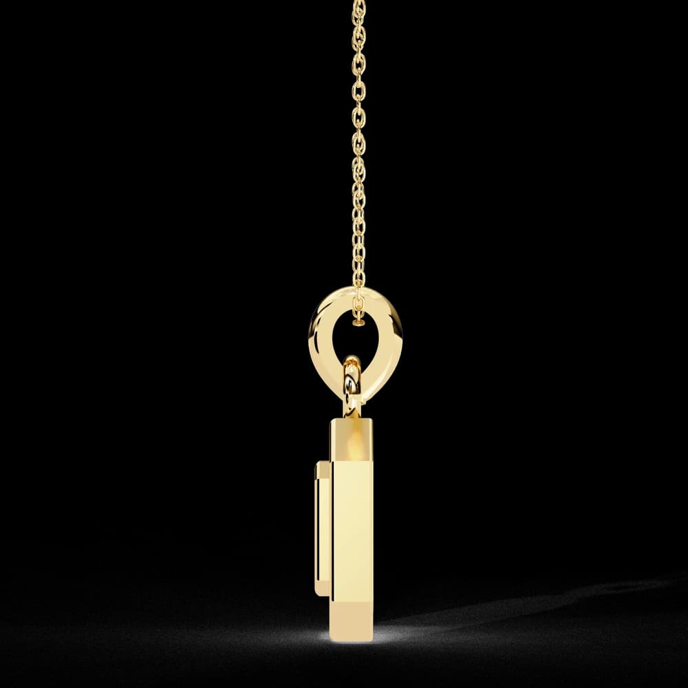 The Octavia Halo Lab Grown Diamond pendant Necklace - Image 4 The Octavia Halo Lab Grown Diamond pendant Necklace, view 4 of 12
