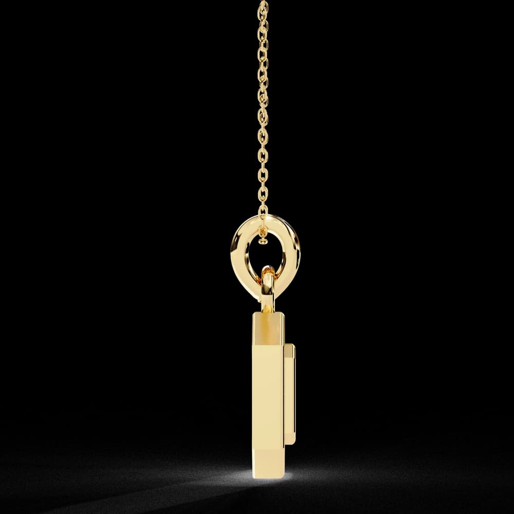 The Octavia Halo Lab Grown Diamond pendant Necklace - Image 6 The Octavia Halo Lab Grown Diamond pendant Necklace, view 6 of 12