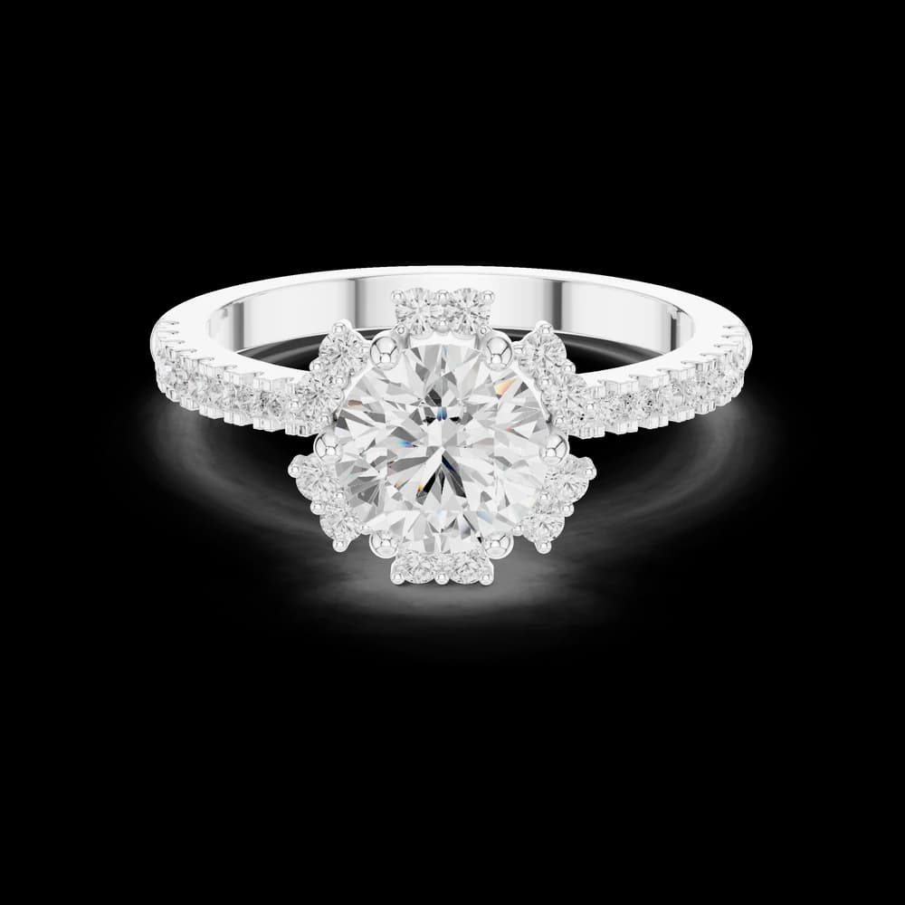 Oasis Bloom Lab Grown Diamond Octagon Halo - Image 5 Oasis Bloom Lab Grown Diamond Octagon Halo, view 5 of 9