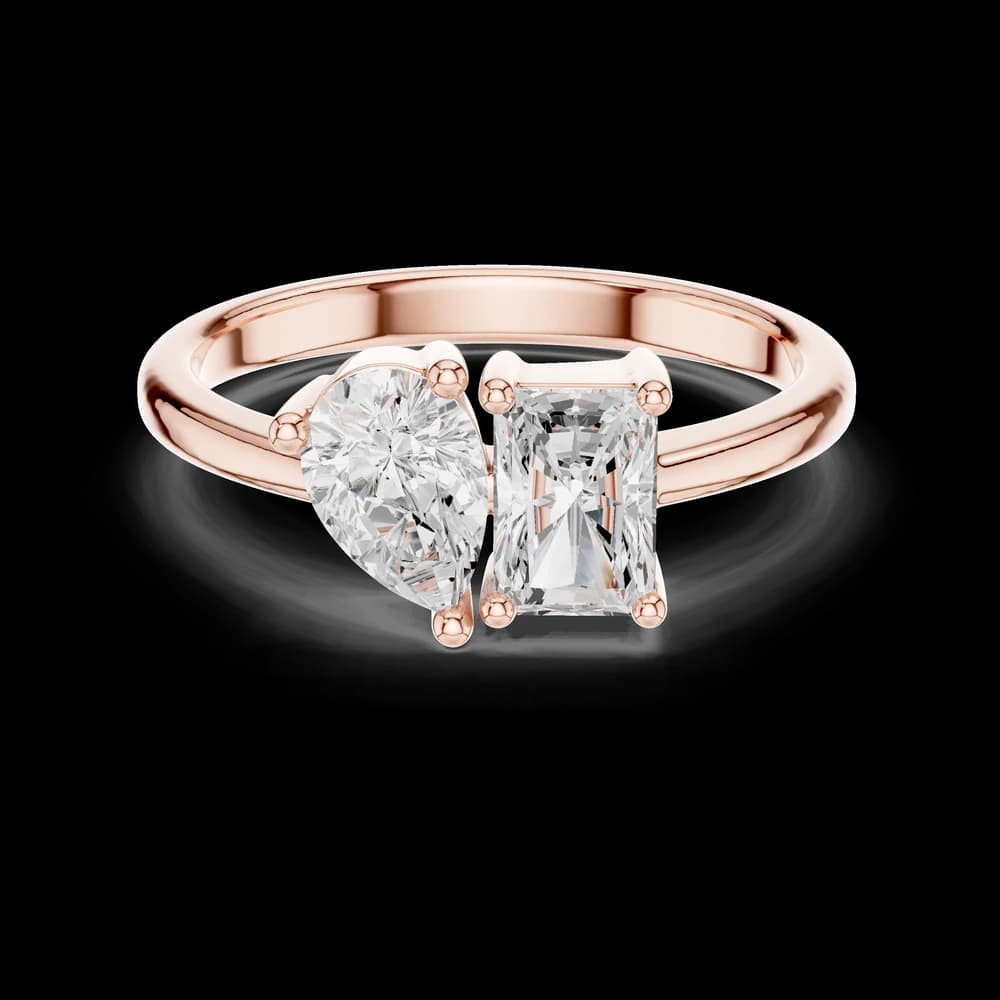 Radiant-Pear Dual Lab Grown Diamond Ring - Image 1 Radiant-Pear Dual Lab Grown Diamond Ring, view 1 of 6