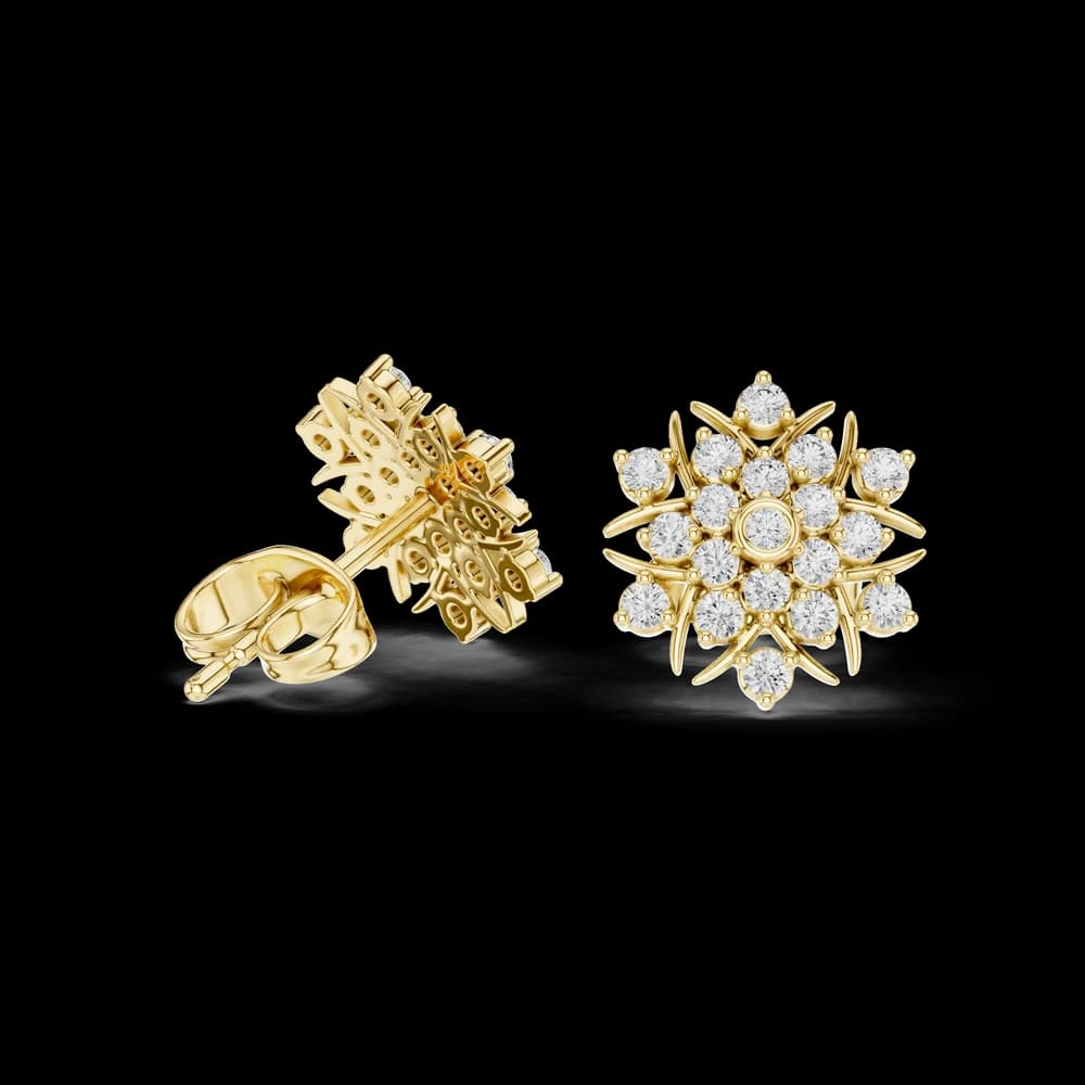Ocean Pearl lab grown diamond earring design - Image 4 Ocean Pearl lab grown diamond earring design, view 4 of 6