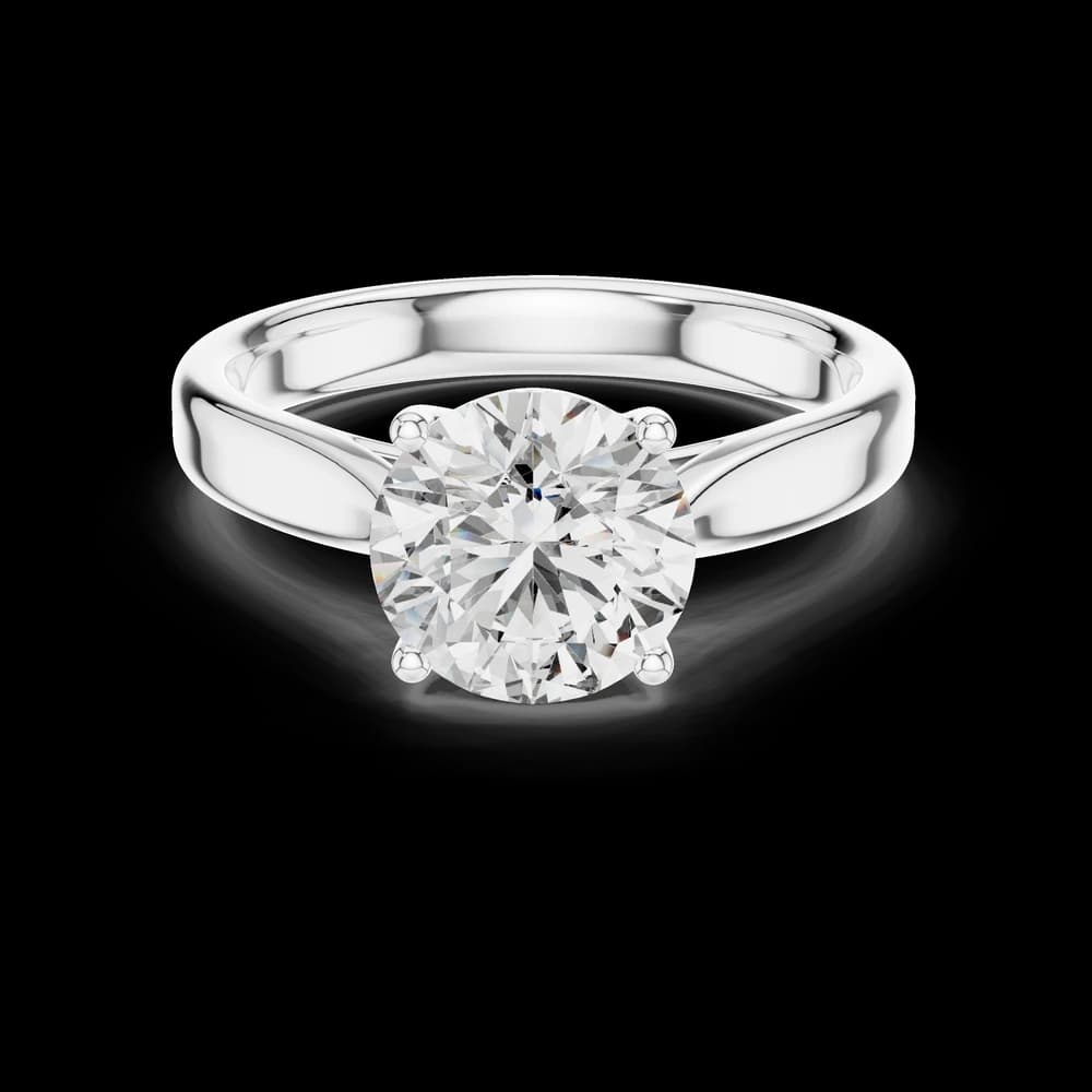 Elegant Round Solitaire Lab Grown Diamond Ring - Image 2 Elegant Round Solitaire Lab Grown Diamond Ring, view 2 of 5