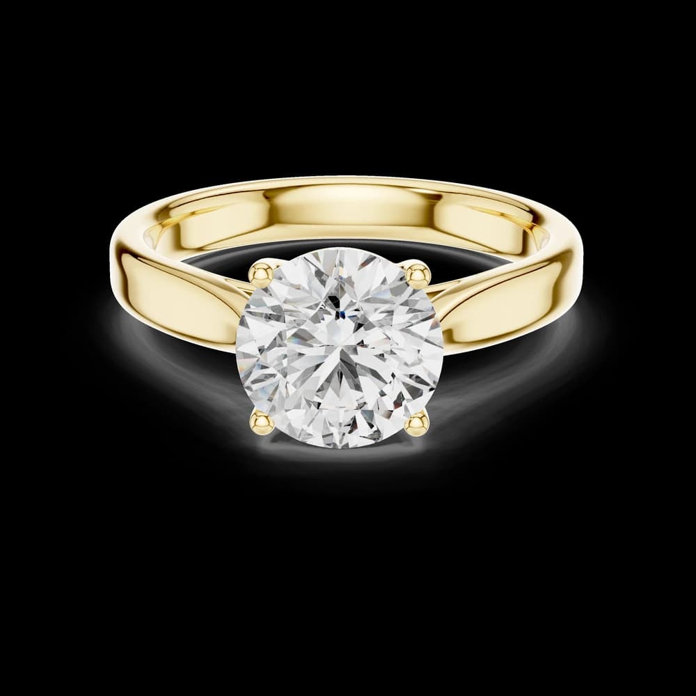 Elegant Round Solitaire Lab Grown Diamond Ring - Image 3 Elegant Round Solitaire Lab Grown Diamond Ring, view 3 of 5