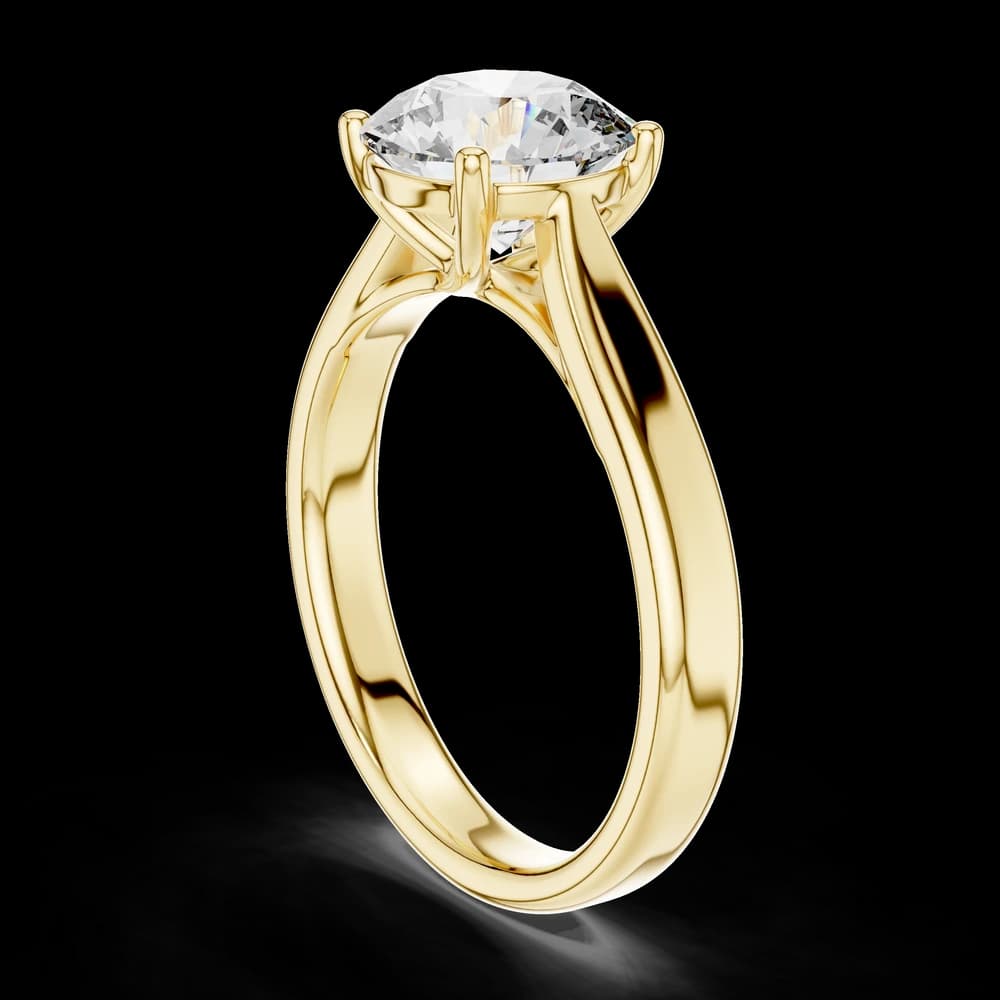 Elegant Round Solitaire Lab Grown Diamond Ring - Image 4 Elegant Round Solitaire Lab Grown Diamond Ring, view 4 of 5