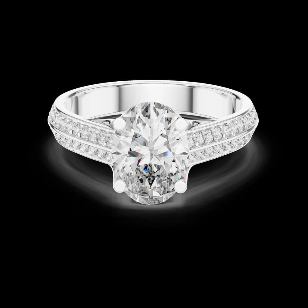 Ocean Tide Lab Grown Diamond Wave Ring - Image 2 Ocean Tide Lab Grown Diamond Wave Ring, view 2 of 6