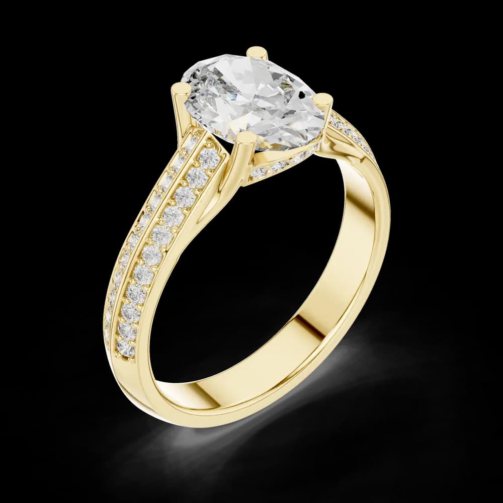 Ocean Tide Lab Grown Diamond Wave Ring - Image 5 Ocean Tide Lab Grown Diamond Wave Ring, view 5 of 6