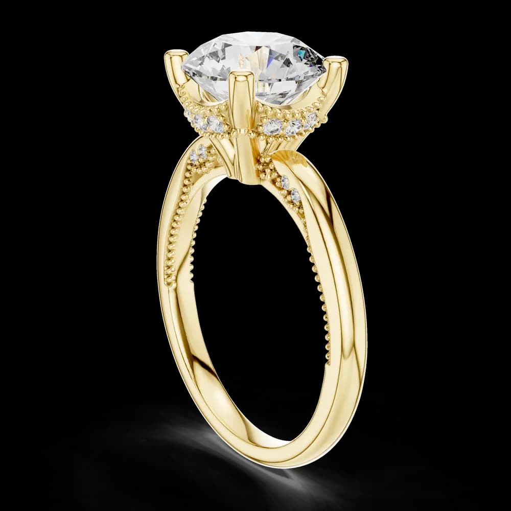 Ocean Wave Lab Grown Diamond Twisted Ring - Image 4 Ocean Wave Lab Grown Diamond Twisted Ring, view 4 of 6